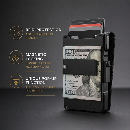 Meracines MagVault® Minimalist Wallet - Maximum Capacity. Minimal Footprint.