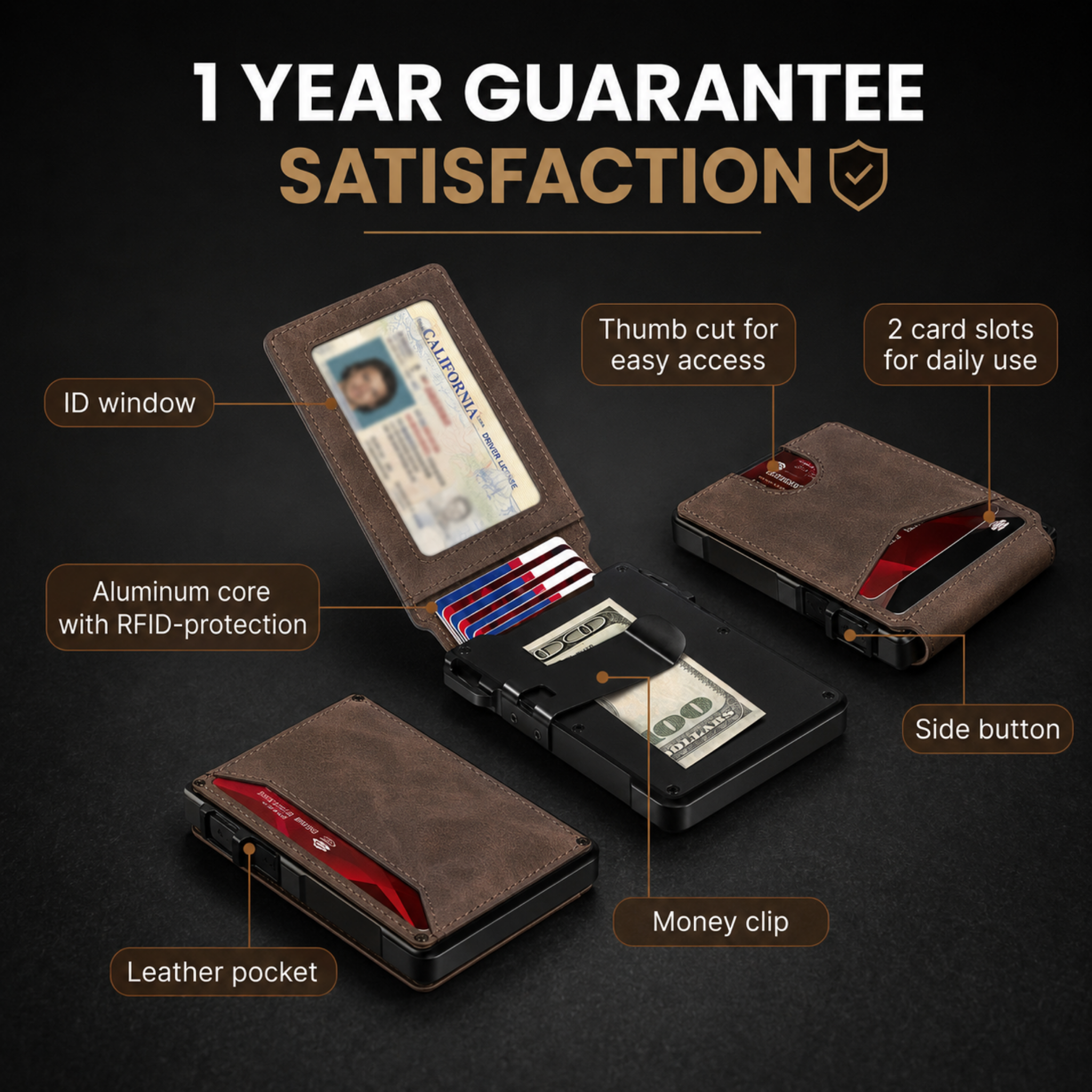 Meracines MagVault® Minimalist Wallet - Maximum Capacity. Minimal Footprint.