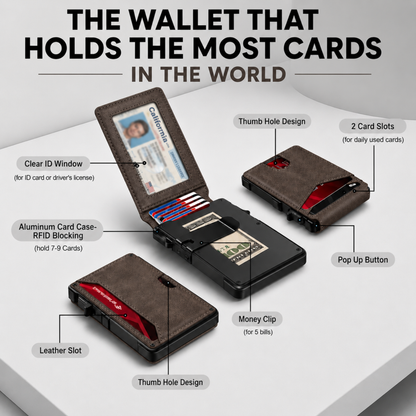 Meracines MagVault® Minimalist Wallet - Maximum Capacity. Minimal Footprint.