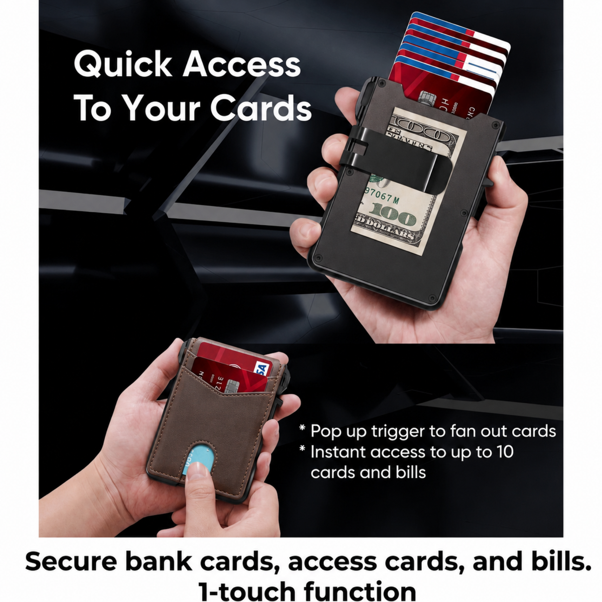 Meracines MagVault® Minimalist Wallet - Maximum Capacity. Minimal Footprint.