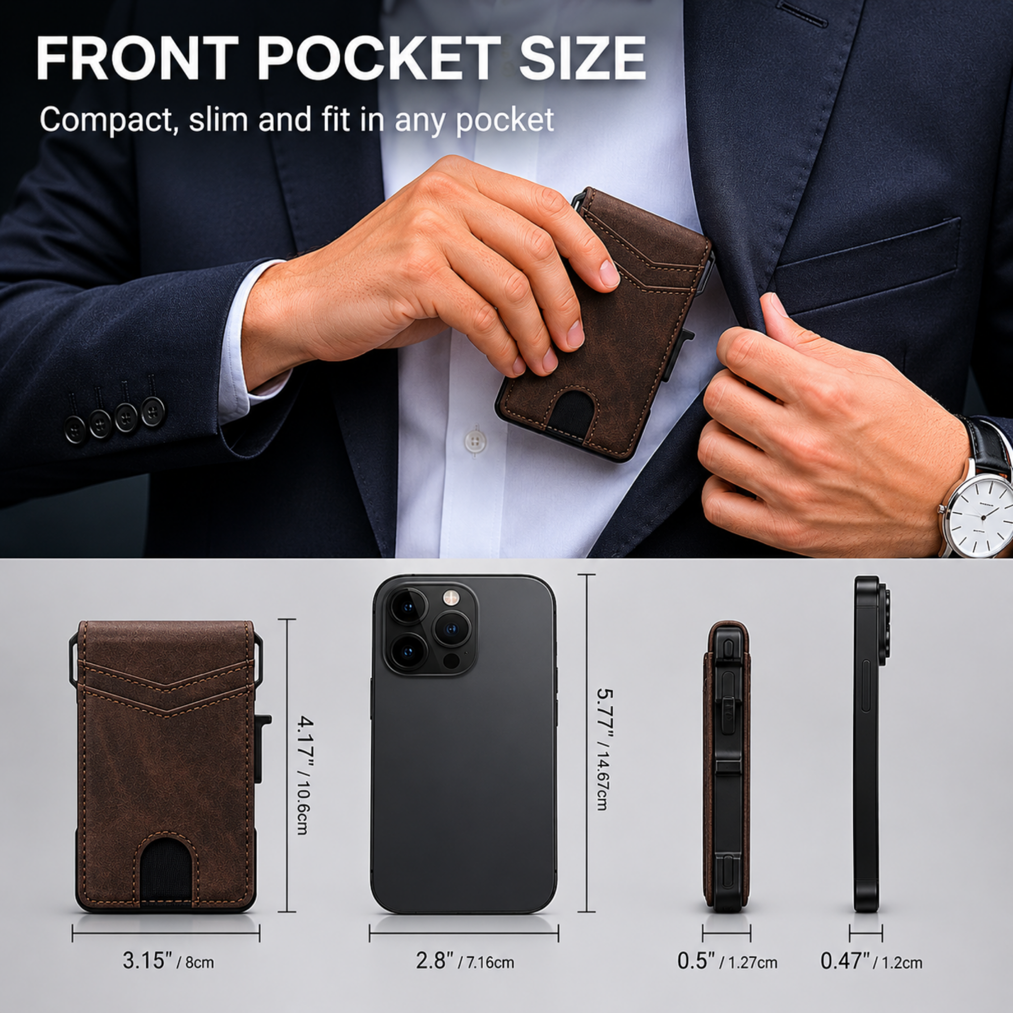 Meracines MagVault® Minimalist Wallet - Maximum Capacity. Minimal Footprint.